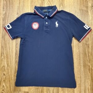 Polo Ralph Lauren Polo Shirt Kids Large Blue 2016 Team USA Olympic Big Pony